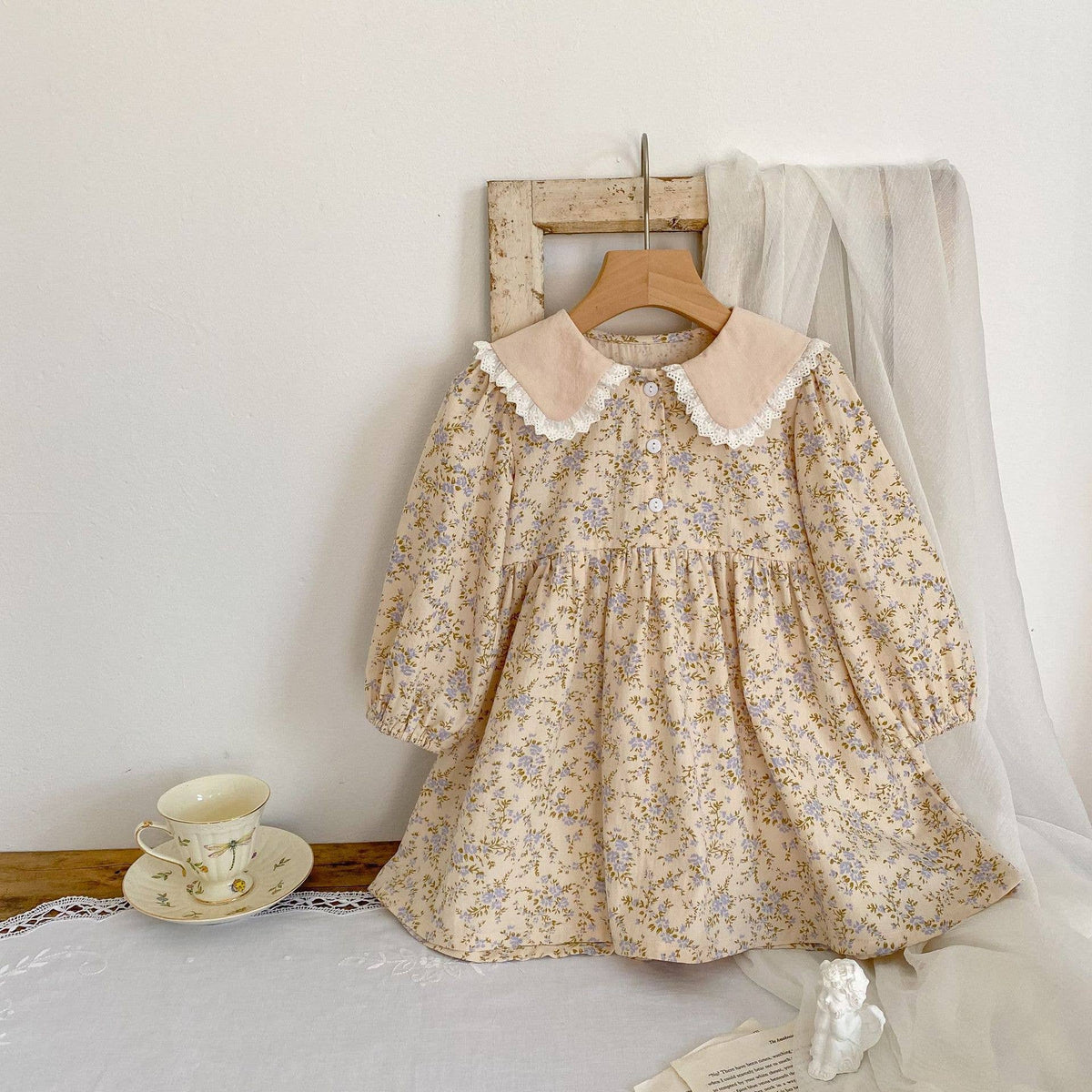 Toddler Baby Girl Floral Dress- Multiple Colors Available:Blue