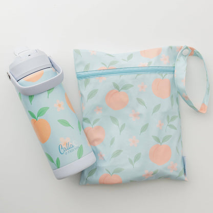 The Grayson Long Sleeve Bib - Peach Blossom: 6-36M
