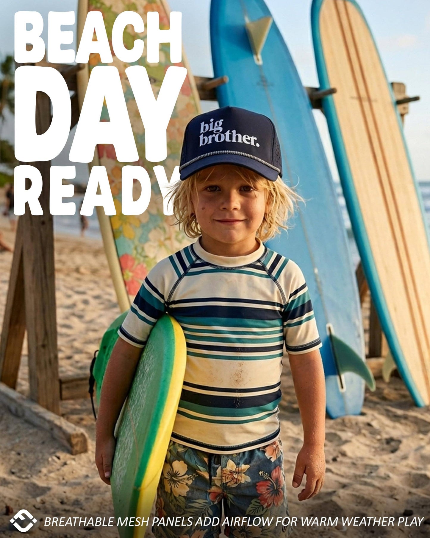 Kid's Golf Hat - Big Brother - Navy: Small