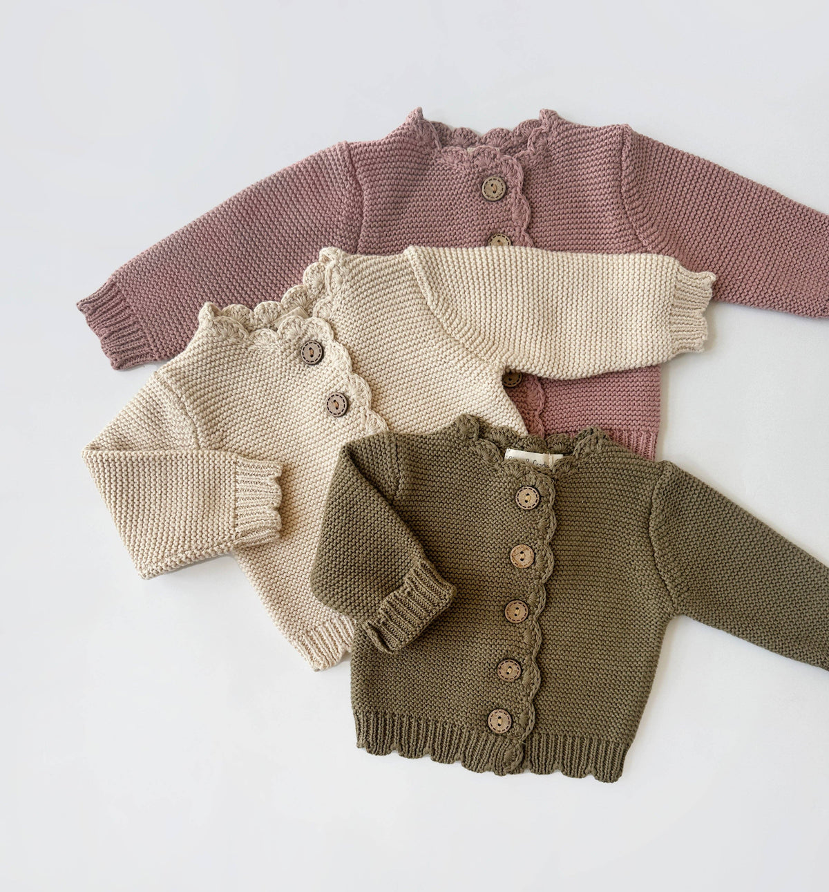 Baby Sophia Sweater: Dusty pink