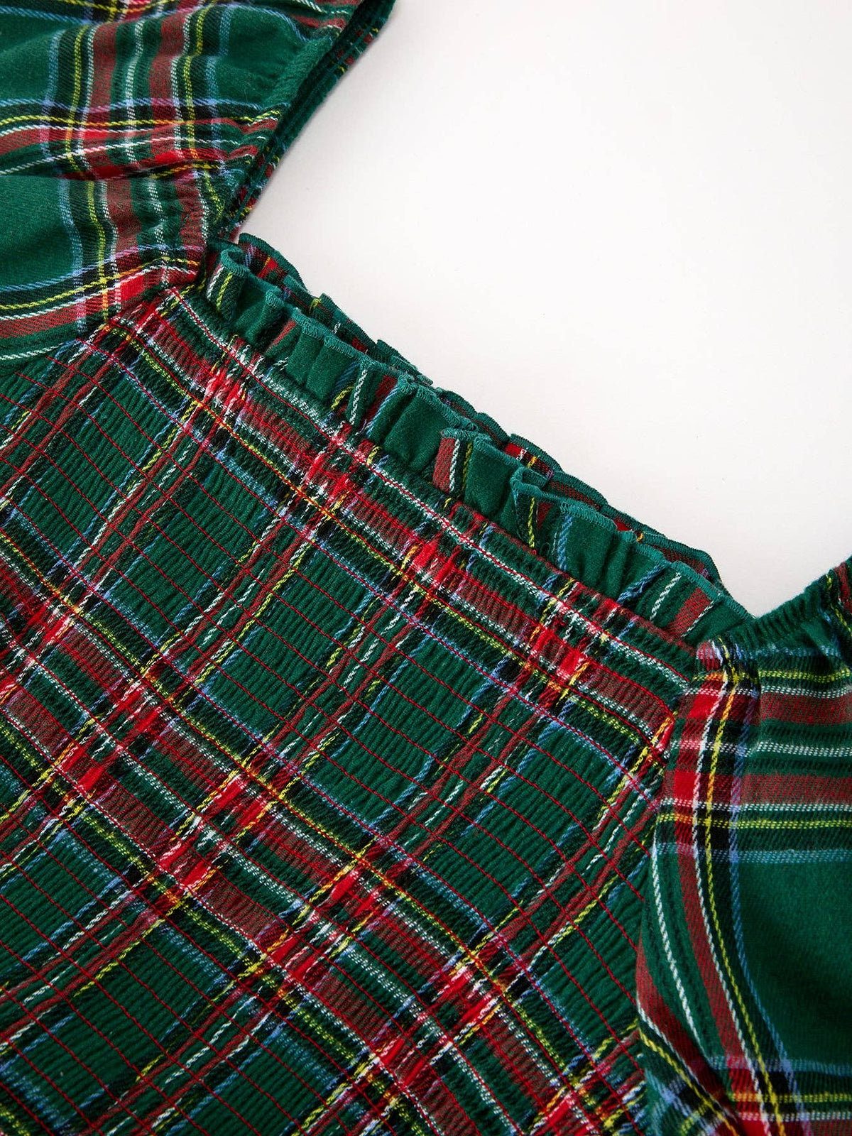 Christmas Green Plaid Mommy and Me Matching Dress