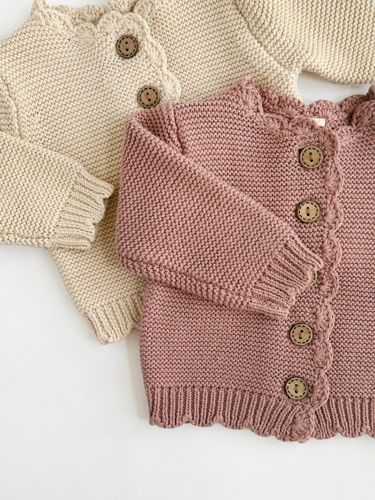 Ladies Sophia Sweater Cardigan: Dusty Pink
