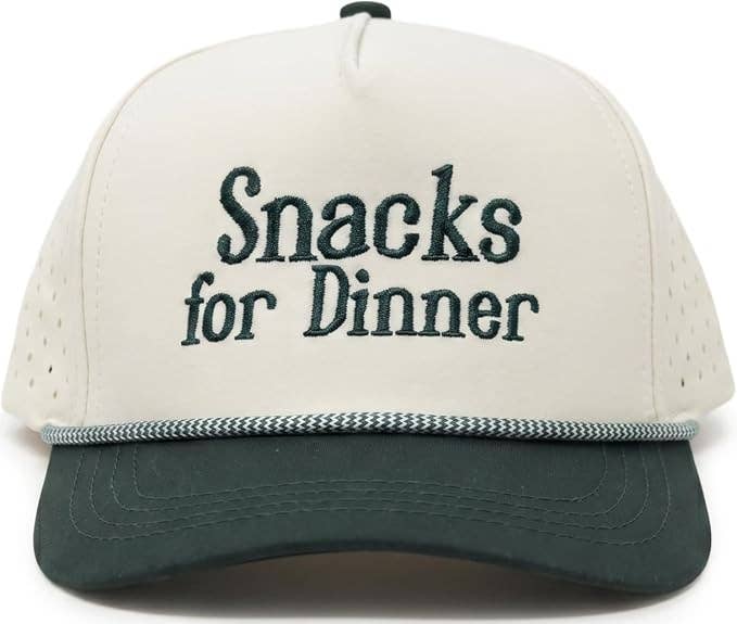Kid's Golf Hat - Snacks For Dinner - Green/Beige: Small
