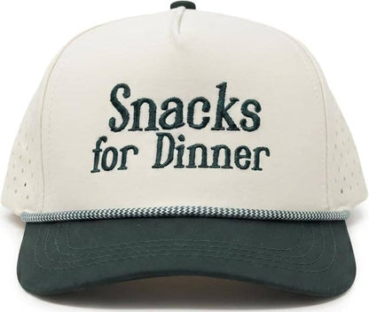 Kid's Golf Hat - Snacks For Dinner - Green/Beige: Small