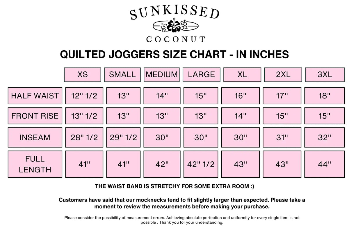Quilted Pastel Joggers: Pastel
