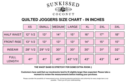Quilted Pastel Joggers: Pastel
