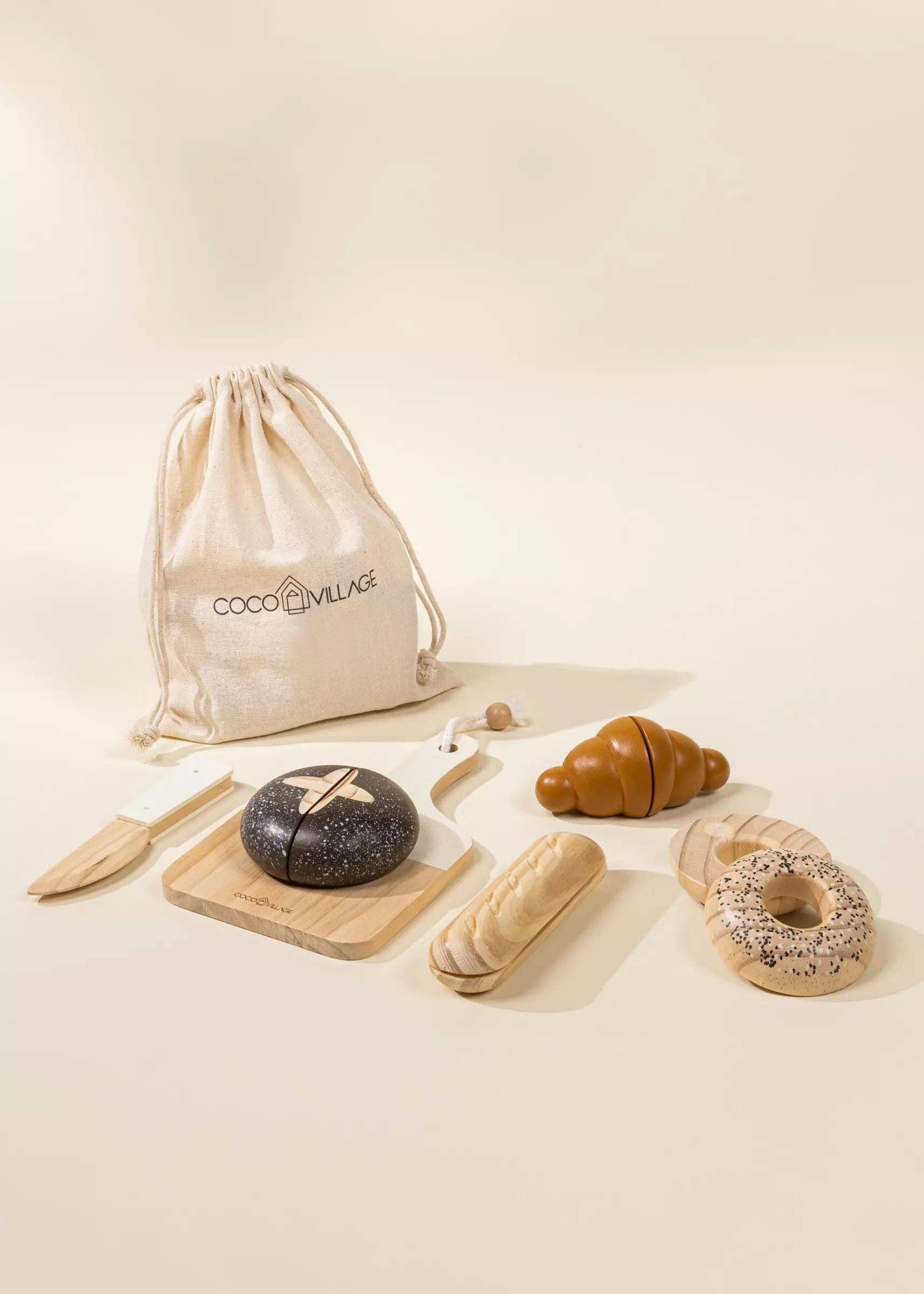 Wooden bakery playset
