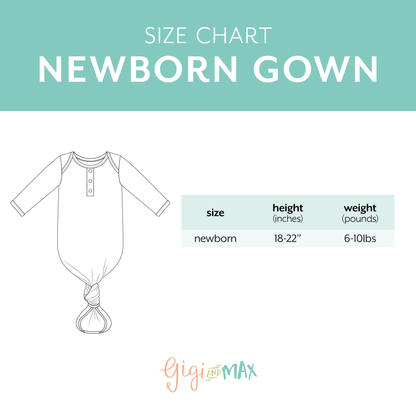 Callie GOWN Bamboo Floral Baby Newborn Coming Home Outfit: Gown