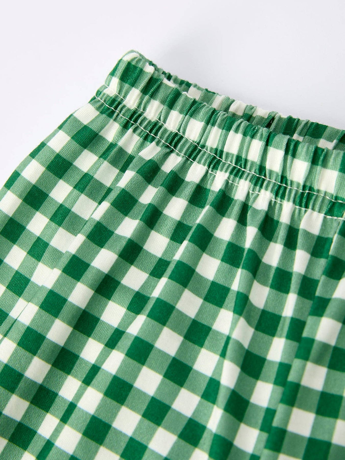 Christmas Tree Dog Smocking Embroidered  Plaid Boys Set: 2