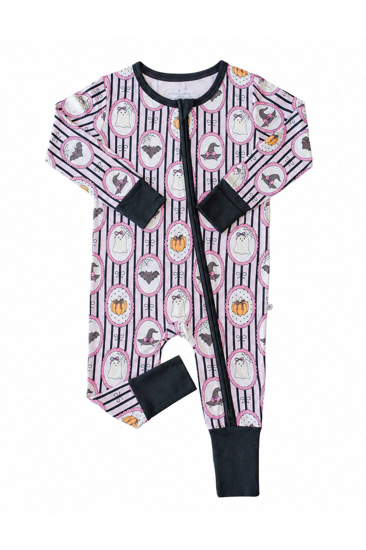 Halloween Glow-in-the-Dark Convertible Bamboo Zip Romper
