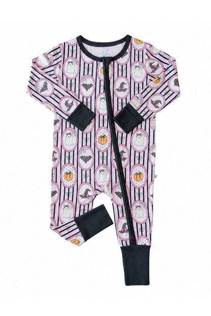 Halloween Glow-in-the-Dark Convertible Bamboo Zip Romper