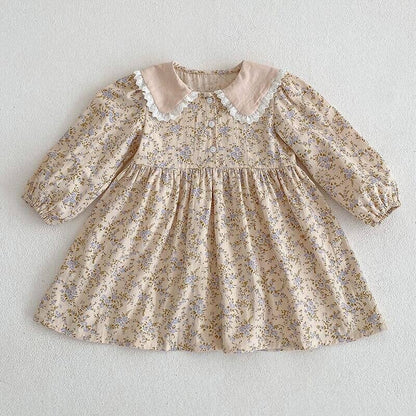 Toddler Baby Girl Floral Dress- Multiple Colors Available:Blue