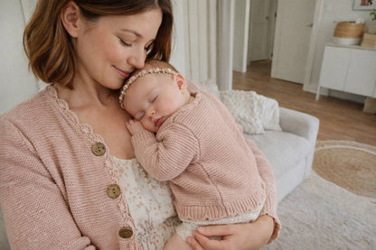 Baby Sophia Sweater: Dusty pink