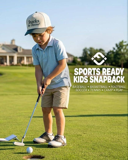 Kid's Golf Hat - Snacks For Dinner - Green/Beige: Small