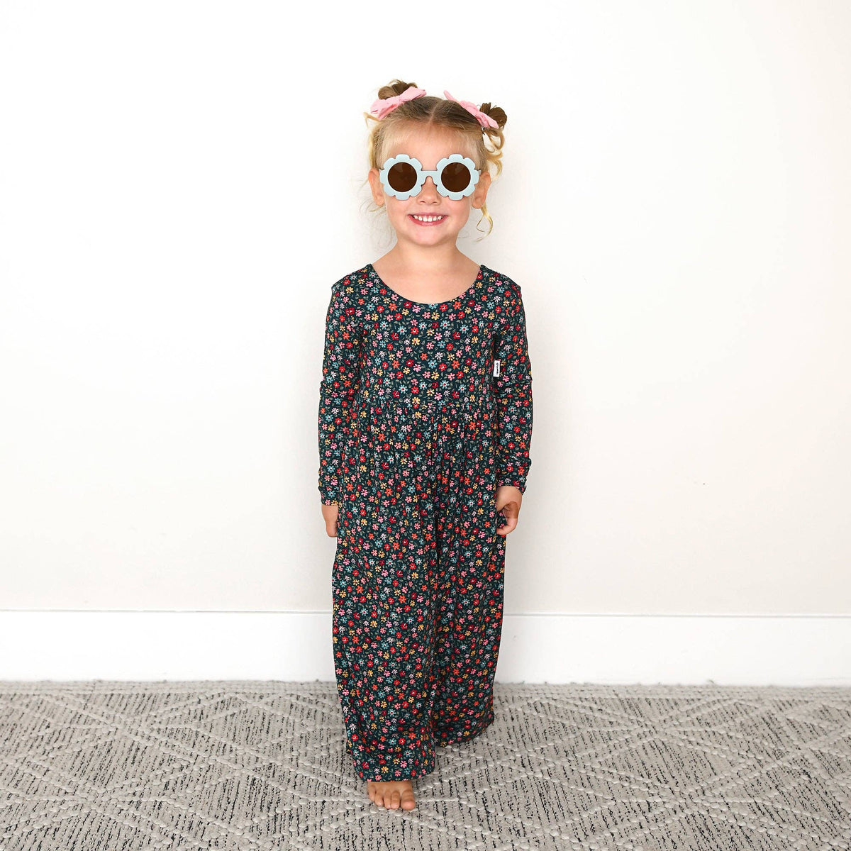 Isabelle WIDE LEG ROMPER Bamboo Floral Kids Clothing