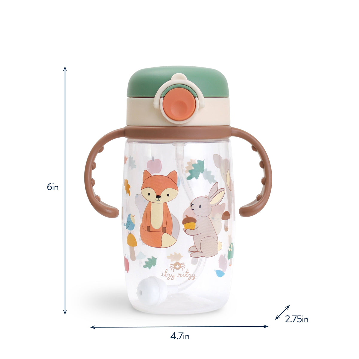 *NEW OPTIONS* Itzy Sips™ - Straw Cup With Snap-Close Lid: Ribbons & Roses