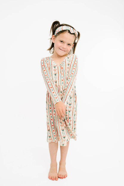 Christmas Dainty Bow Bamboo Dress