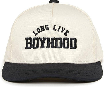 Kids/Baby Two Tone Cap - Long Live Boyhood - Black/Beige: Kids (2-9 Years)