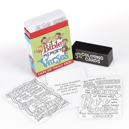 Coloring Cards Boxed 52 Verses for Kids