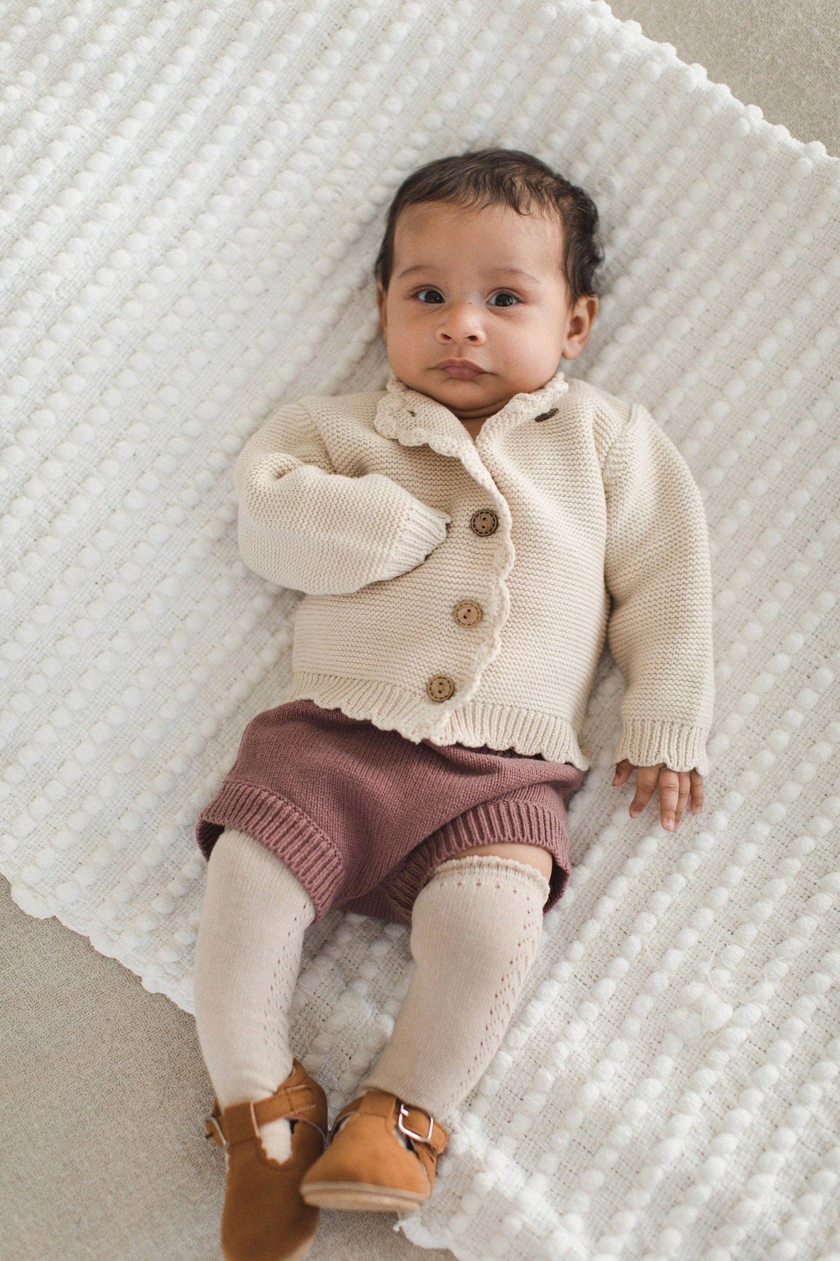 Baby Sophia Sweater: Dusty pink