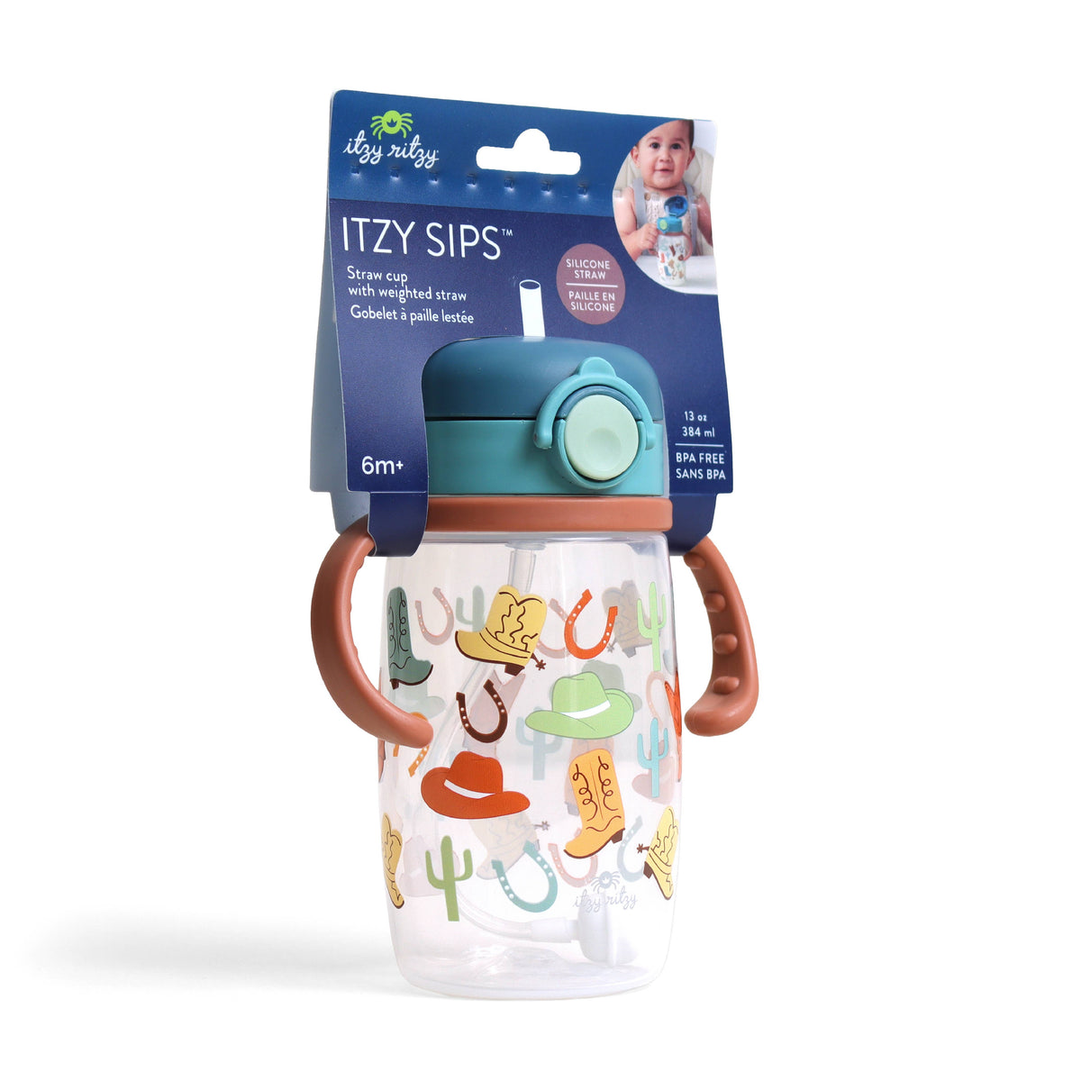 *NEW OPTIONS* Itzy Sips™ - Straw Cup With Snap-Close Lid: Ribbons & Roses