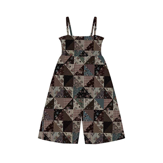 Patchwork and Posies Wide Leg Jumpsuit: 8 year
