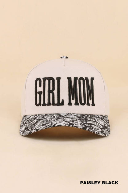 Girl Mom hat PAISLEY BLACK
