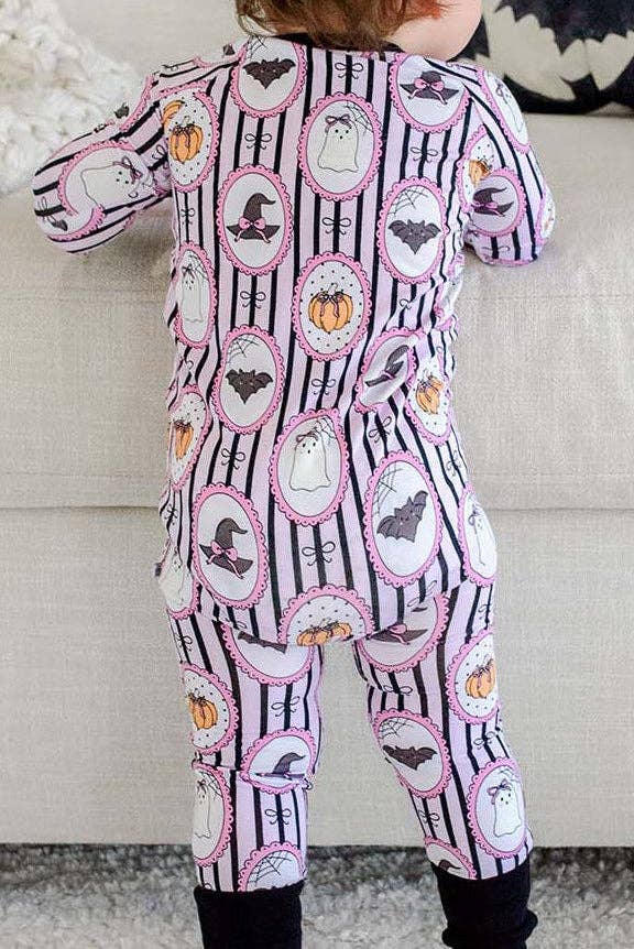 Halloween Glow-in-the-Dark Convertible Bamboo Zip Romper