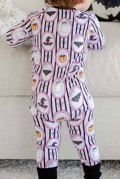 Halloween Glow-in-the-Dark Convertible Bamboo Zip Romper