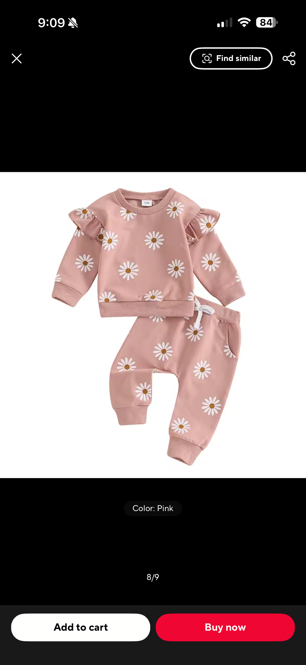Flower Jogger Set: Pink