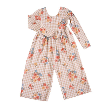 Callie WIDE LEG ROMPER Bamboo Floral Kids Clothing