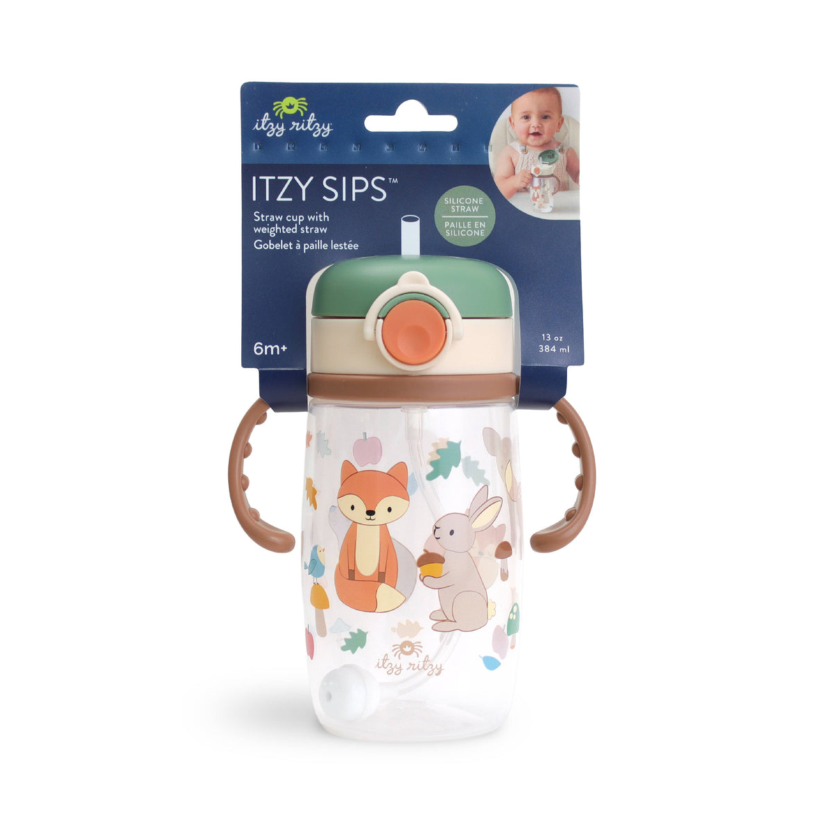 *NEW OPTIONS* Itzy Sips™ - Straw Cup With Snap-Close Lid: Ribbons & Roses