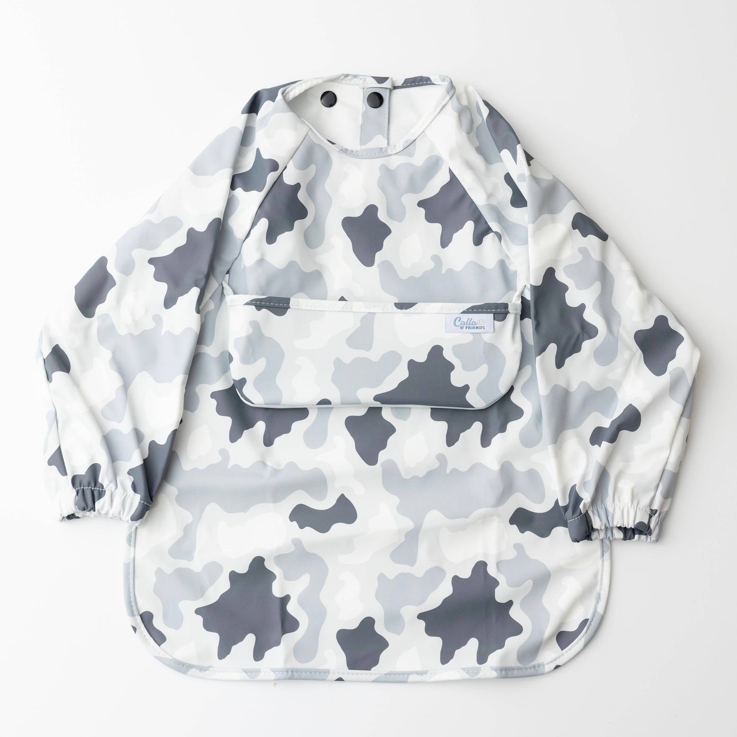 The Grayson Long Sleeve Bib - Camo: Powder Blue / 6-36M