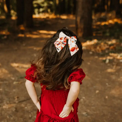 Light Wood Brown Sailor Hair Bow: Small