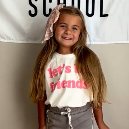 LET'S BE FRIENDS in Pink | Kids Tee