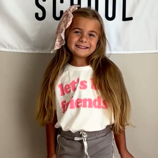 LET'S BE FRIENDS in Pink | Kids Tee