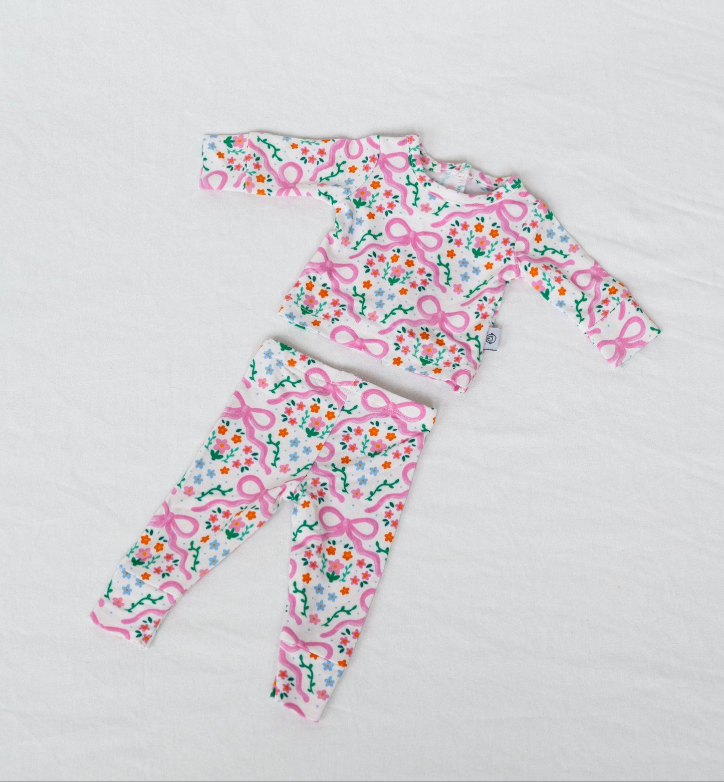 Bows in the Meadow 18" Doll Bamboo Two-Piece Pajama Set
