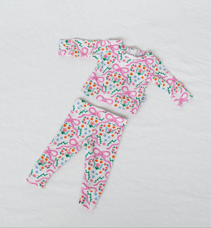 Bows in the Meadow 18" Doll Bamboo Two-Piece Pajama Set