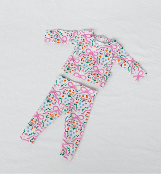 Bows in the Meadow 18" Doll Bamboo Two-Piece Pajama Set