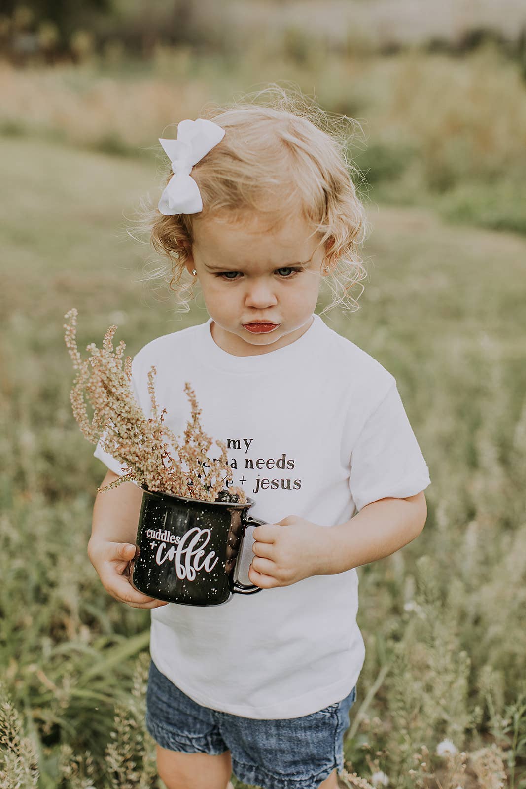 Mama Needs Coffee and Jesus Toddler Tee