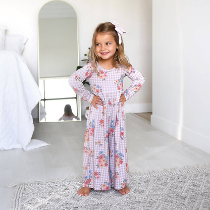 Callie WIDE LEG ROMPER Bamboo Floral Kids Clothing