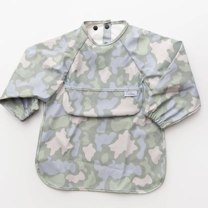 The Grayson Long Sleeve Bib - Camo: Powder Blue / 6-36M