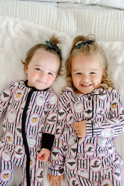 Halloween Glow-in-the-Dark Convertible Bamboo Zip Romper