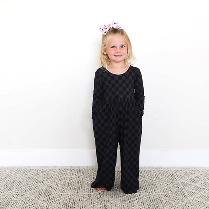 Frankie WIDE LEG ROMPER Bamboo Halloween Checks