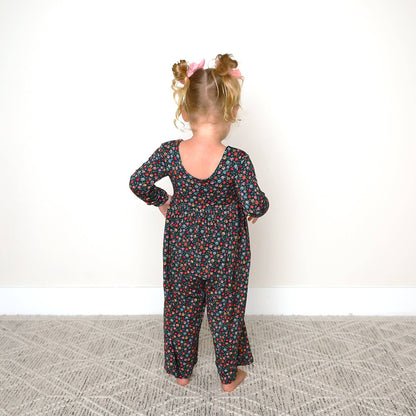 Isabelle WIDE LEG ROMPER Bamboo Floral Kids Clothing