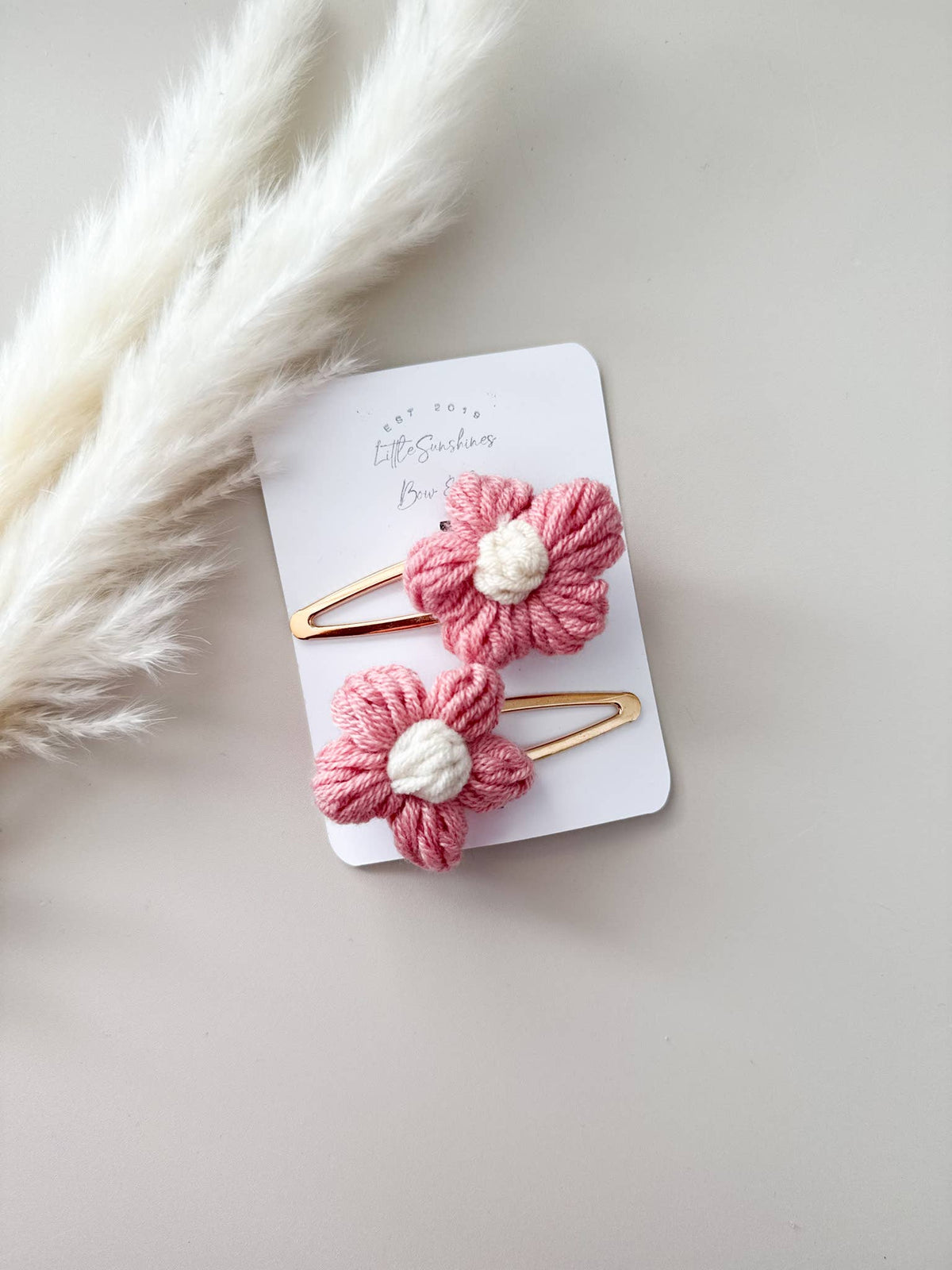 Crochet Flowers Hair Clips & Headbands: Brown & Cream Flower / Nylon Headband